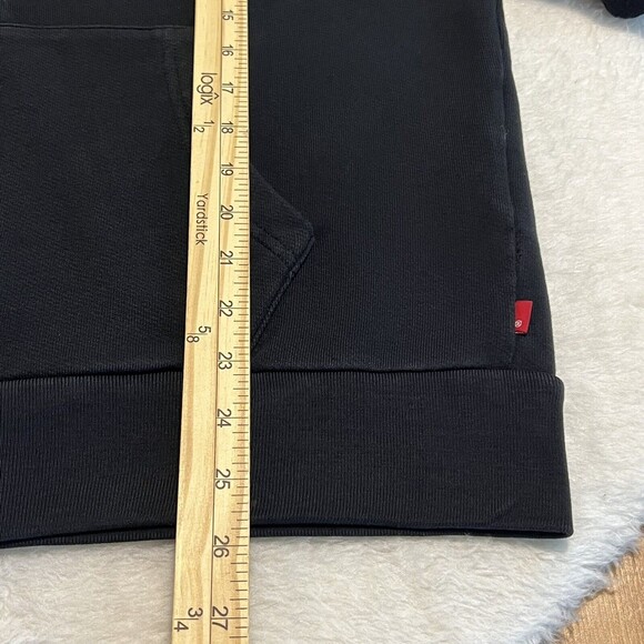 Levis Mens Black Full Zip Logo Hoodie Sweater Front Pockets Size Small - Picture 11 of 11